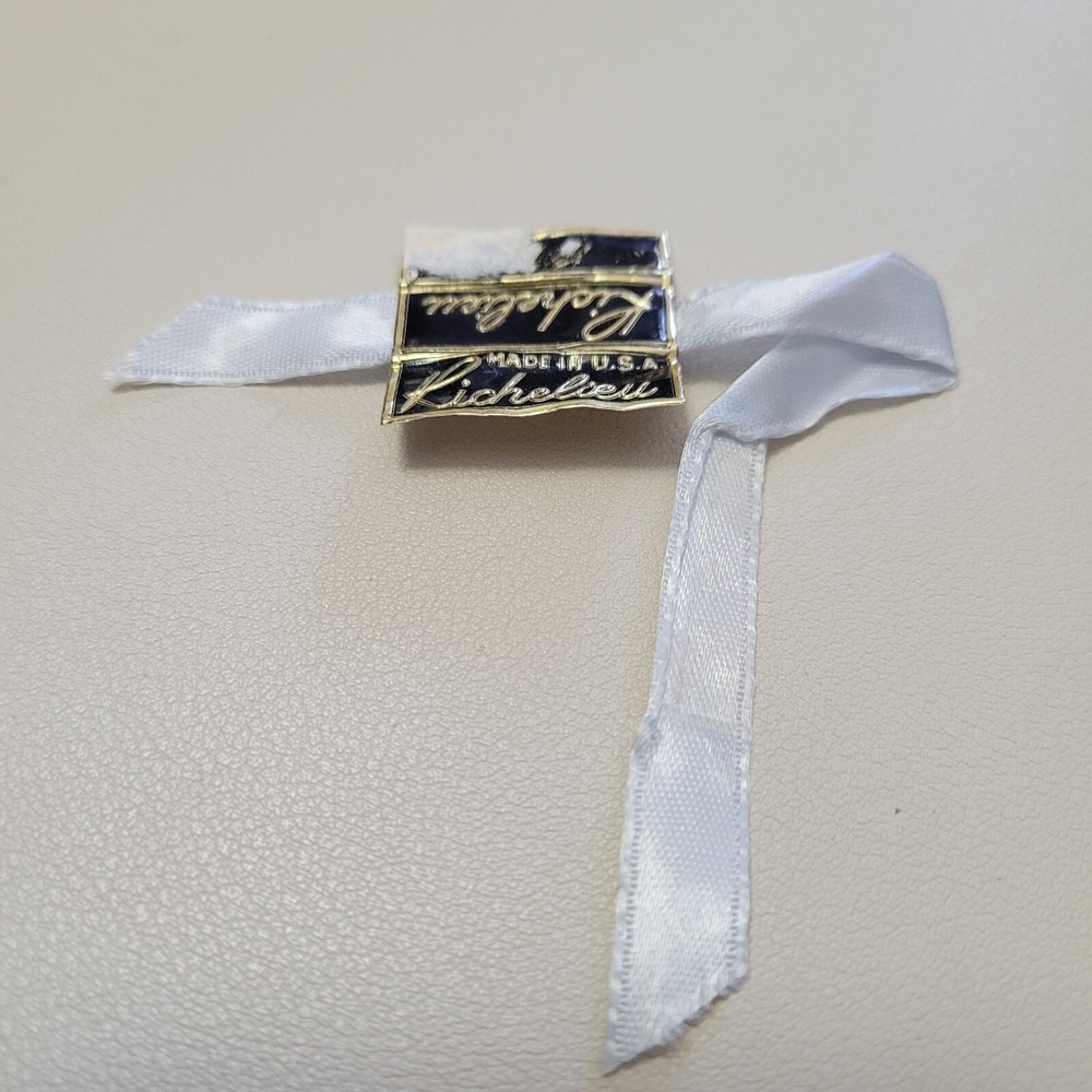 Vintage‎ RICHELIEU Black and Silver Original Hang Tag